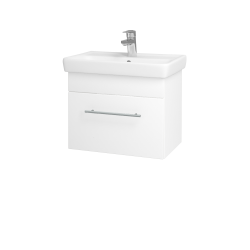 Dreja - Umývadlová skrinka SOLO SZZ 55 - N01 Biela lesk / Úchytka T02 / L01 Biela vysoký lesk (21828B)