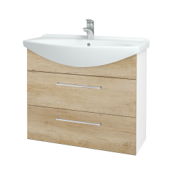 Dreja - Umývadlová skrinka TAKE IT SZZ2 85 - N01 Biela lesk / Úchytka T04 / D15 Nebraska (207816E)