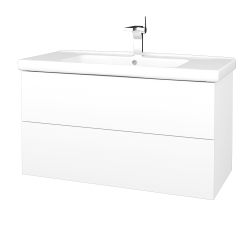 Dreja - Umývadlová skrinka VARIANTE SZZ2 100 (umývadlo Harmonia) - N01 Biela lesk / L01 Biela vysoký lesk (193324)