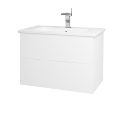 Dreja - Umývadlová skrinka VARIANTE SZZ2 80 (umývadlo Euphoria) - N01 Biela lesk / L01 Biela vysoký lesk (160258)