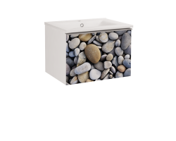 Dreja - Výpredaj 347 - Kúpeľňová skrinka IMAGE SZZ 60 - kameň + umývadlo Slim 60 (75081)