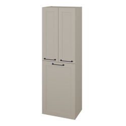 Dreja - Vysoká kúpeľňová skrinka s košom na bielizeň PORTO SVD3K 50 - L04 Béžová vysoký lesk / Úchytka T37 / L04 Béžová vysoký lesk (559526O)