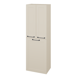 Dreja - Vysoká kúpeľňová skrinka s košom na bielizeň PORTO SVD3K 50 - M19 Cream mat / Úchytka T37 / M19 Cream mat (559236O)