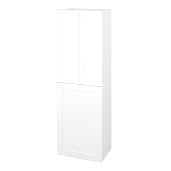 Dreja - Vysoká kúpeľňová skrinka s košom na bielizeň PORTO SVD3K 50 - N01 Biela lesk / Úchytka T00 / M01 Biela mat (558734X)