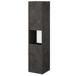 Dreja - Vysoká skriňa BONO SVD2O 35 - D16  Tmavý betón / Úchytka T34 - nerez / D16 Tmavý betón / Levé (351328K)