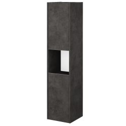 Dreja - Vysoká skriňa BONO SVD2O 35 - D16  Tmavý betón / Úchytka T34 - nerez / D16 Tmavý betón / Levé (351328KL)