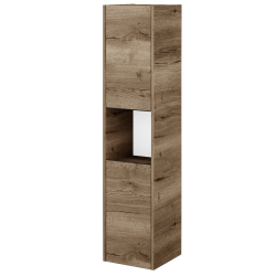 Dreja - Vysoká skriňa BONO SVD2O 35 - D21 Tobacco / Úchytka T33 - čierna mat / D21 Tobacco / Levé (351359JL)