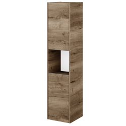 Dreja - Vysoká skriňa BONO SVD2O 35 - D21 Tobacco / Úchytka T34 - nerez / D21 Tobacco / Levé (351359KL)