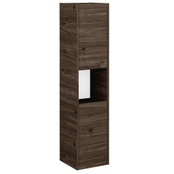 Dreja - Vysoká skriňa BONO SVD2O 35 - D25 Teak / Úchytka T33 - čierna mat / D25 Teak / Pravé (449728JP)