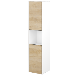 Dreja - Vysoká skriňa BONO SVD2O 35 - N01 Biela lesk / Úchytka T33 - čierna mat / D29 Honey / Levé (473741JL)