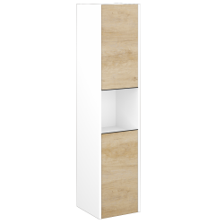 Dreja - Vysoká skriňa BONO SVD2O 35 - N01 Biela lesk / Úchytka T33 - čierna mat / D29 Honey / Pravé (473741JP)