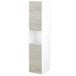 Dreja - Vysoká skriňa BONO SVD2O 35 - N01 Biela lesk / Úchytka T34 - nerez / D28 Alberta / Levé (449629KL)