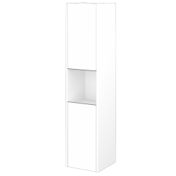 Dreja - Vysoká skriňa BONO SVD2O 35 - N01 Biela lesk / Úchytka T34 - nerez / N01 Biela lesk / Levé (204396KL)