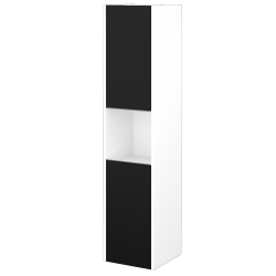 Dreja - Vysoká skriňa BONO SVD2O 35 - N01 Biela lesk / Úchytka T34 - nerez / N03 Graphite / Levé (351472KL)