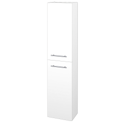 Dreja - Vysoká skriňa DOOR SV1D2 35 - N01 Biela lesk / Úchytka T02 / L01 Biela vysoký lesk / Levé (24461B)