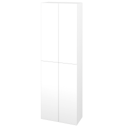 Dreja - Vysoká skriňa DOS SV1D4 50 - M01 Biela mat / Bez úchytky T31 / M01 Biela mat (209087D)