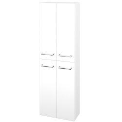 Dreja - Vysoká skriňa DOS SV1D4 50 - N01 Biela lesk / Úchytka T03 / L01 Biela vysoký lesk (154981C)