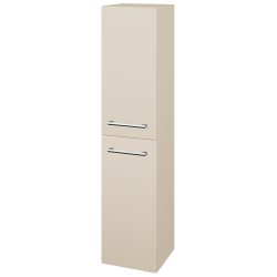 Dreja - Vysoká skriňa DOS SVD2 35 - L19 Cream vysoký lesk / Úchytka T03 / L19 Cream vysoký lesk / Levé (978075CL)