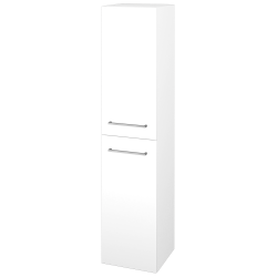 Dreja - Vysoká skriňa DOS SVD2 35 - N01 Biela lesk / Úchytka T04 / L01 Biela vysoký lesk / Pravé (22351EP)