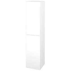 Dreja - Vysoká skriňa DOS SVD2 35 - N01 Biela lesk / Úchytka T05 / L01 Biela vysoký lesk / Pravé (22351FP)