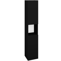 Dreja - Vysoká skriňa DOS SVD2O 35 - L17 Čierna vysoký lesk / Bez úchytky T31 / L17 Čierná vysoký lesk / Pravé (460754DP)