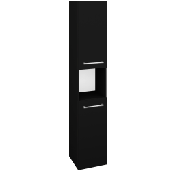 Dreja - Vysoká skriňa DOS SVD2O 35 - L17 Čierna vysoký lesk / Úchytka T03 / L17 Čierná vysoký lesk / Pravé (460754CP)