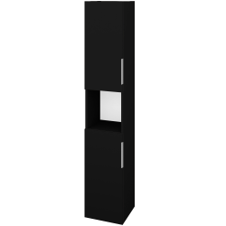 Dreja - Vysoká skriňa DOS SVD2O 35 - L17 Čierna vysoký lesk / Úchytka T05 / L17 Čierná vysoký lesk / Levé (460754F)