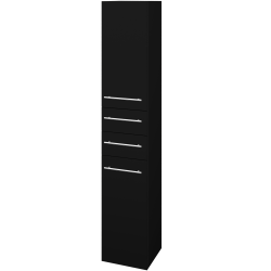 Dreja - Vysoká skriňa DOS SVD2Z2 35 - M17 Čierna mat / Úchytka T02 / M17 Čierna mat / Levé (459673B)