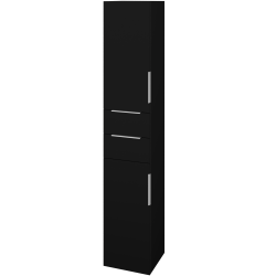 Dreja - Vysoká skriňa DOS SVD2Z2 35 - M17 Čierna mat / Úchytka T05 / M17 Čierna mat / Levé (459673F)