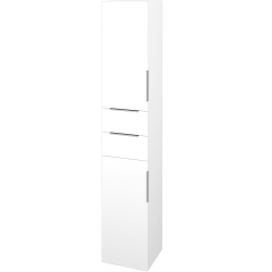 Dreja - Vysoká skriňa DOS SVD2Z2 35 - N01 Biela lesk / Úchytka T05 / L01 Biela vysoký lesk / Levé (132286F)