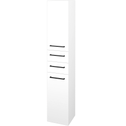 Dreja - Vysoká skriňa DOS SVD2Z2 35 - N01 Biela lesk / Úchytka T06 / N01 Biela lesk / Levé (210038H)