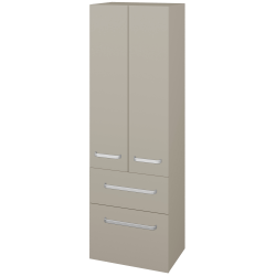 Dreja - Vysoká skriňa DOS SVD2Z2 50 - M05 Béžová mat / Úchytka T01 / M05 Béžová mat (209568A)