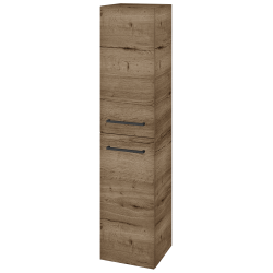 Dreja - Vysoká skriňa s košom na bielizeň DOS SVD2K 35 - D21 Tobacco / Úchytka T06 / D21 Tobacco / Levé (280093H)