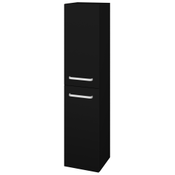Dreja - Vysoká skriňa s košom na bielizeň DOS SVD2K 35 - L17 Čierna vysoký lesk / Úchytka T01 / L17 Čierná vysoký lesk / Levé (460044A)