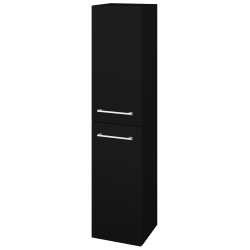 Dreja - Vysoká skriňa s košom na bielizeň DOS SVD2K 35 - M17 Čierna mat / Úchytka T03 / M17 Čierna mat / Levé (460037C)