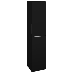 Dreja - Vysoká skriňa s košom na bielizeň DOS SVD2K 35 - M17 Čierna mat / Úchytka T05 / M17 Čierna mat / Pravé (460037FP)