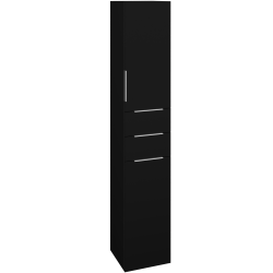 Dreja - Vysoká skriňa s košom na bielizeň DOS SVD2Z2K 35 - L17 Čierna vysoký lesk / Úchytka T05 / L17 Čierná vysoký lesk / Pravé (459505FP)