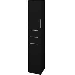 Dreja - Vysoká skriňa s košom na bielizeň DOS SVD2Z2K 35 - M17 Čierna mat / Úchytka T05 / M17 Čierna mat / Levé (459499F)