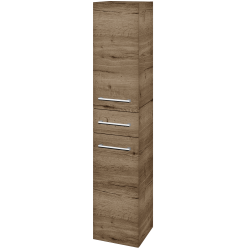 Dreja - Vysoká skriňa s košom na bielizeň DOS SVD2ZK 35 - D21 Tobacco / Úchytka T03 / D21 Tobacco / Levé (355838C)