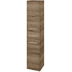Dreja - Vysoká skriňa s košom na bielizeň DOS SVD2ZK 35 - D21 Tobacco / Úchytka T04 / D21 Tobacco / Levé (355838E)