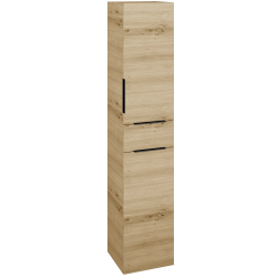 Dreja - Vysoká skriňa s košom na bielizeň DOS SVD2ZK 35 - D22 Karamel / Úchytka T07 / D22 Karamel / Pravé (459932IP)