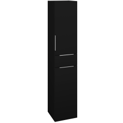 Dreja - Vysoká skriňa s košom na bielizeň DOS SVD2ZK 35 - L17 Čierna vysoký lesk / Úchytka T05 / L17 Čierná vysoký lesk / Pravé (459864FP)