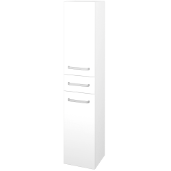 Dreja - Vysoká skriňa s košom na bielizeň DOS SVD2ZK 35 - M01 Biela mat / Úchytka T01 / M01 Biela mat / Levé (355876A)