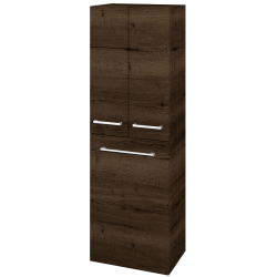 Dreja - Vysoká skriňa s košom na bielizeň DOS SVD3K 50 - D21 Tobacco / Úchytka T03 / D21 Tobacco (280253C)