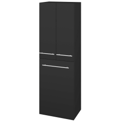 Dreja - Vysoká skriňa s košom na bielizeň DOS SVD3K 50 - N03 Graphite / Úchytka T02 / N03 Graphite (209766B)