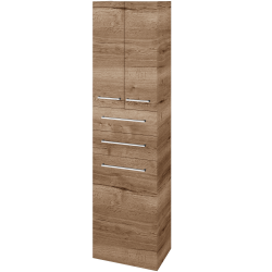 Dreja - Vysoká skriňa s košom na bielizeň DOS SVD3Z2K 50 - D21 Tobacco / Úchytka T04 / D21 Tobacco (357276E)