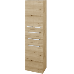 Dreja - Vysoká skriňa s košom na bielizeň DOS SVD3Z2K 50 - D22 Karamel / Úchytka T01 / D22 Karamel (458850A)