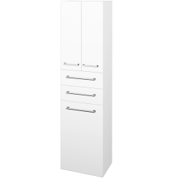 Dreja - Vysoká skriňa s košom na bielizeň DOS SVD3Z2K 50 - M01 Biela mat / Úchytka T03 / M01 Biela mat (357313C)