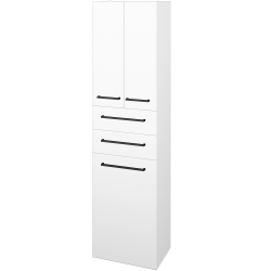 Dreja - Vysoká skriňa s košom na bielizeň DOS SVD3Z2K 50 - M01 Biela mat / Úchytka T06 / M01 Biela mat (357313H)