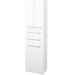 Dreja - Vysoká skriňa s košom na bielizeň DOS SVD3Z2K 50 - N01 Biela lesk / Úchytka T01 / L01 Biela vysoký lesk (357481A)